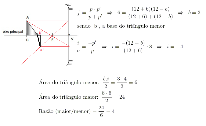 Área de triângulo - espelho plano K0n790