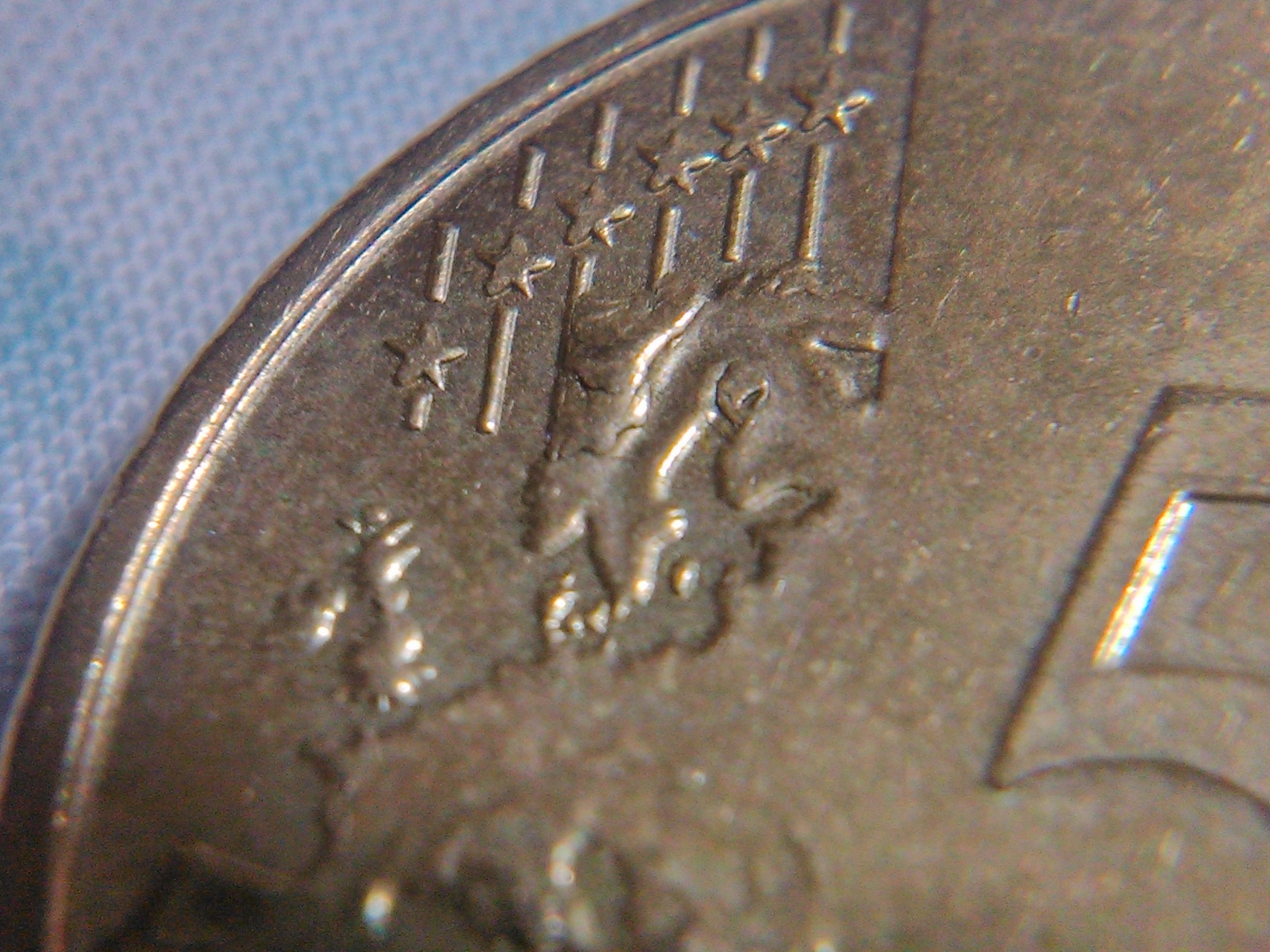 50 Centimos de Euro Belgica 2009. Roturas de cuño en reverso y error de laminado. 14vqwww