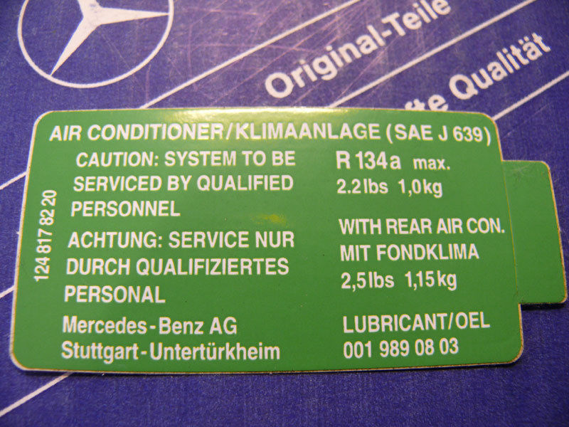 Ar-condicionado MB pré-1994: conversão gás freon R12 para R134 - alternativas manter o A/C original  15gberr
