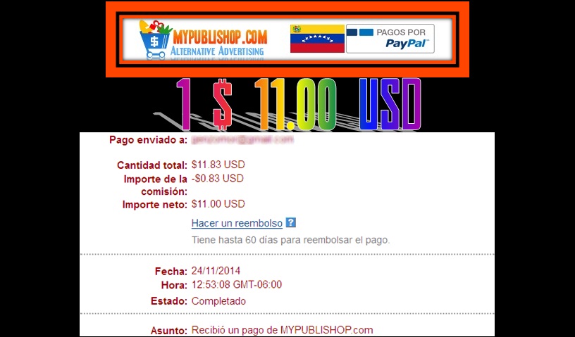 1° Pago De Mypublishop $11.00 20zxmro