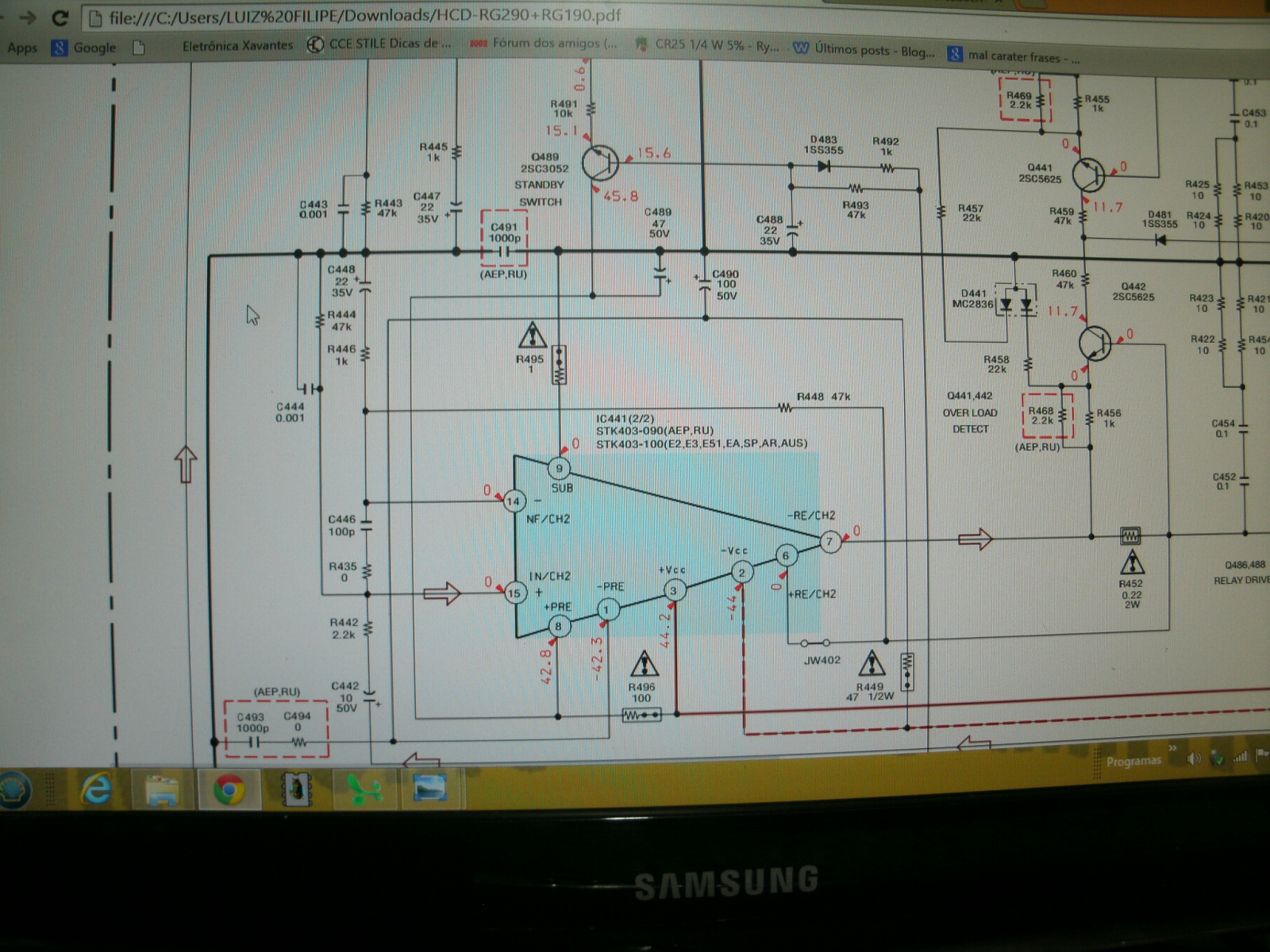 SOM SONY HCD-RG290 SEM SOM O RESTO FUNCIONA. 25sn13d