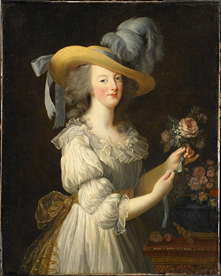 Portraits de Marie-Antoinette vêtue d'une robe en chemise, dite en gaulle, par Elisabeth Vigée Le Brun (1783) 2q2pjm0