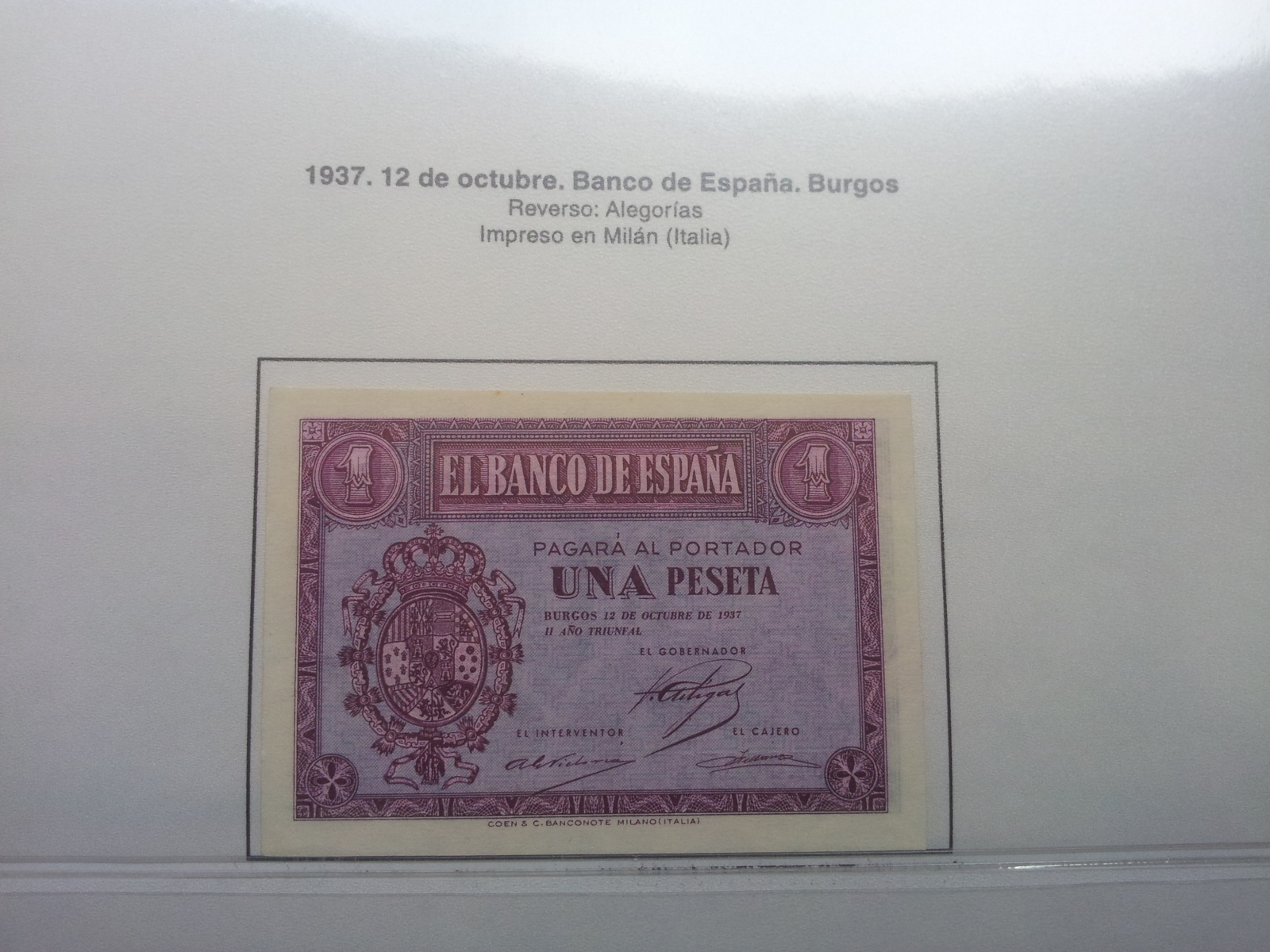 1 peseta 1937 Estado Español E00qvk