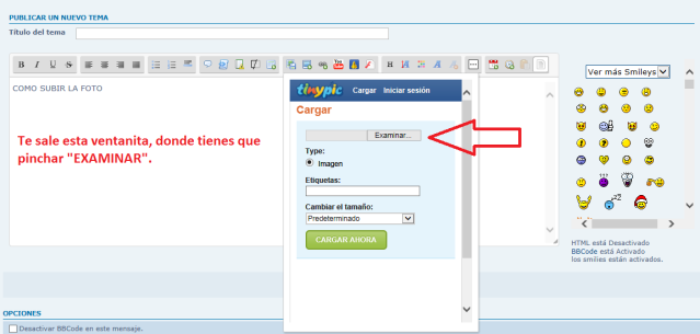 como subir fotos actualizado - Sustitución de Imageshack por Tinypic para subir fotos.  13z048i