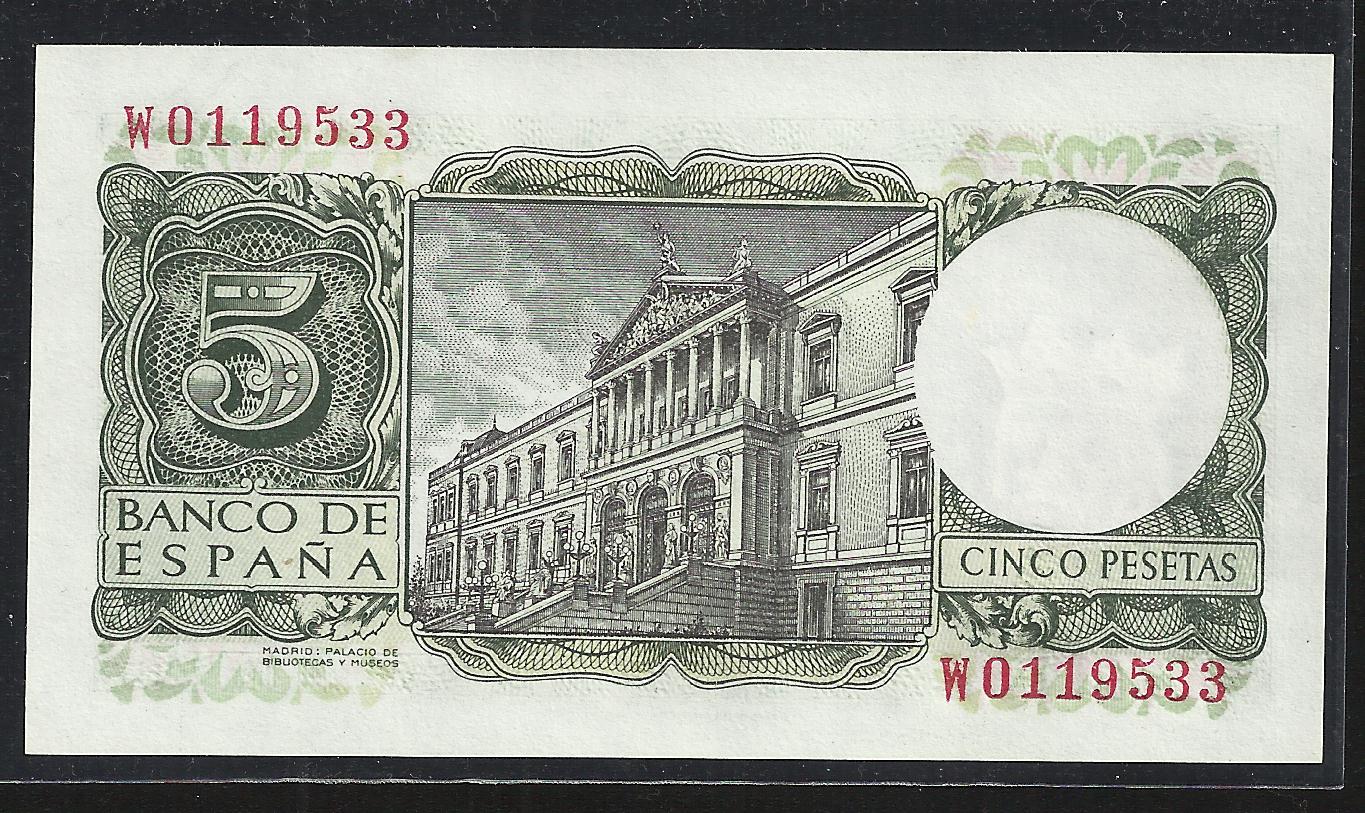 5 Pesetas 1954 (serie W) 20zwk79