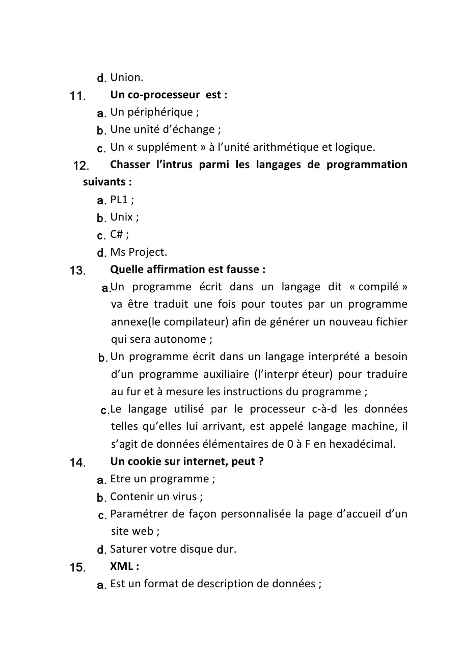 نموذج امتحانات تقني متخصص الدرجة الثالثة تخصص ( Systèmes d’information & développement informatique) بوزارة الصحة لسنة 2010 24fyyzd