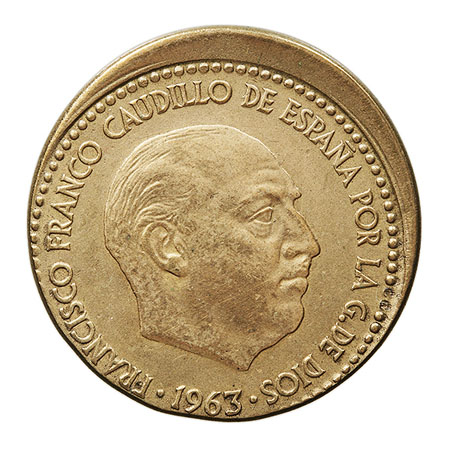 1 peseta 1963*66 acuñación desplazada 2cfcrhv