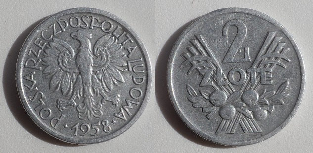 Polonia, 2 Złotych, 1958 2uztdax