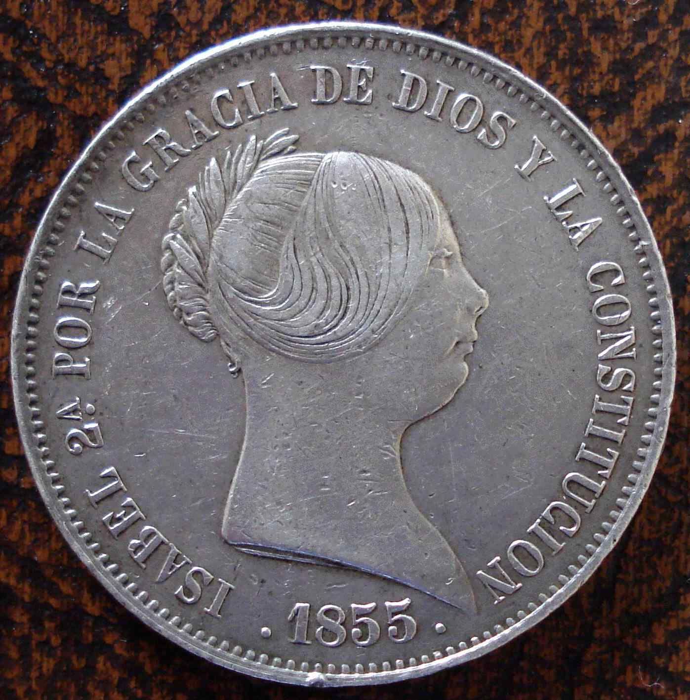 20 REALES 1855, ISABEL II 2va1k4o