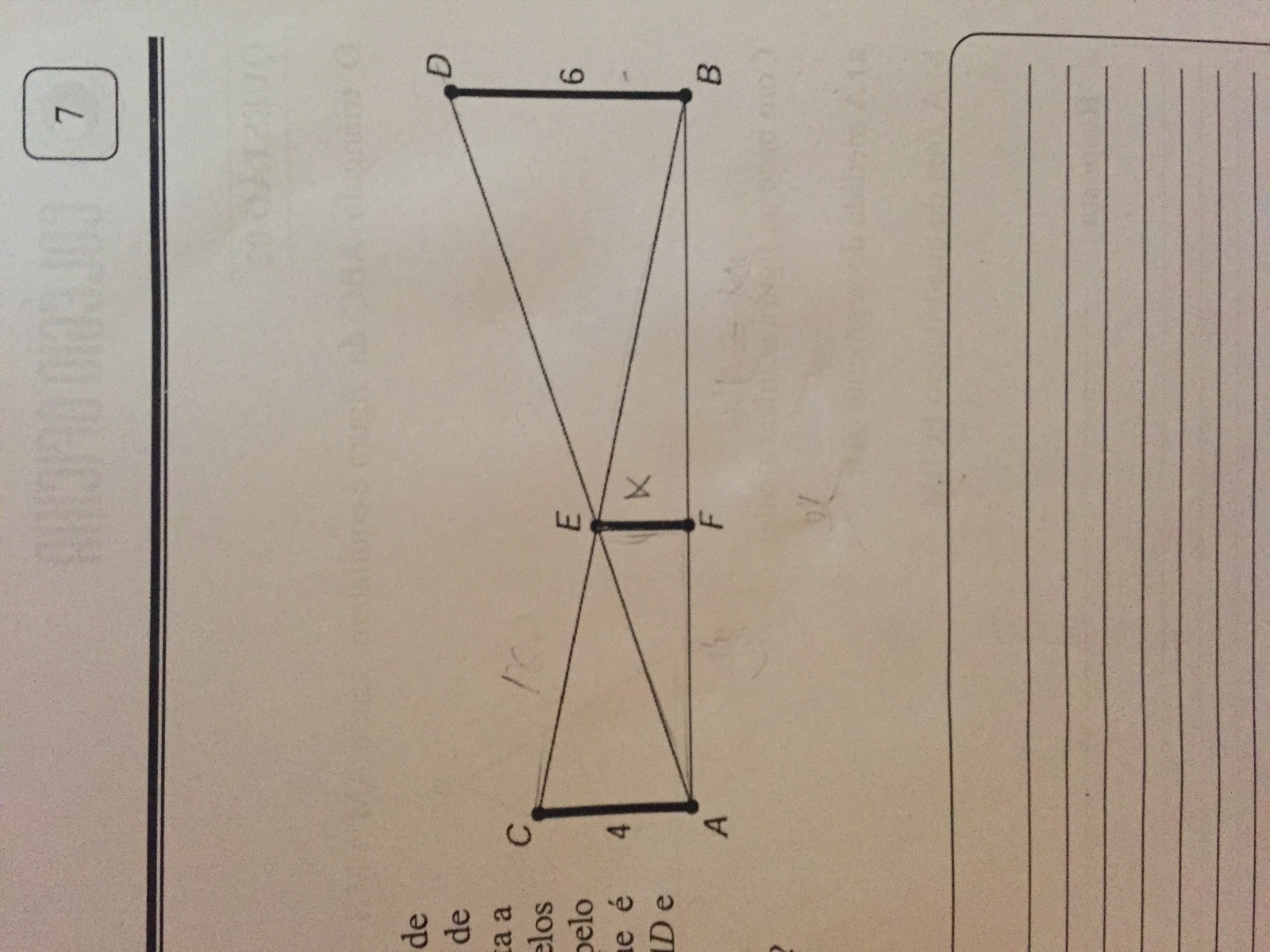 semelhança de triangulos 6s5pon