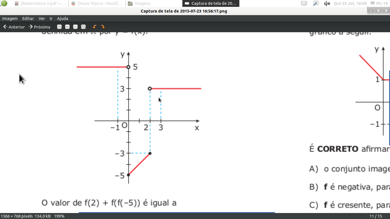 (Mackenzie-SP) O gráfico a seguir representa  Nysmwx