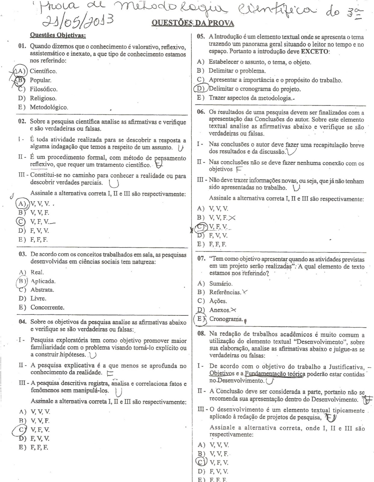 PROVA PRESENCIAL DE METODOLOGIA CIENTIFICA 25/04 11jumus