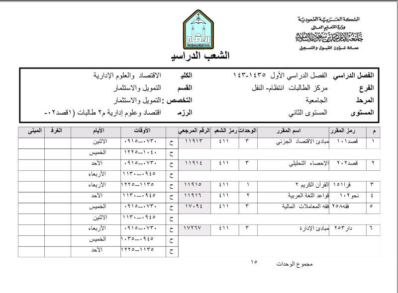   كلية الاقتصاد والعلوم الإدارية - التمويل و الاستثمار |الخطة الدراسية| 2n8rc0k