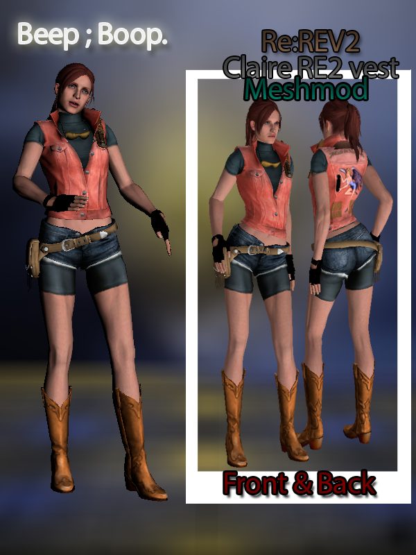 Claire Redfield RE.Rev2 RE2 Vest Zxrzae