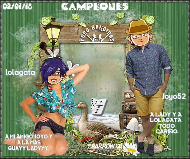 02/01/18 CAMPEONES:LOLAGATA Y JOYO52 - SUBCAMPEONES: LOS3REYES Y MIRNAH69389 108g5r8