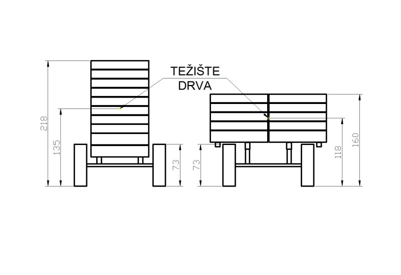 Ručni rad prikolice za šumarstvo 10gwfg0