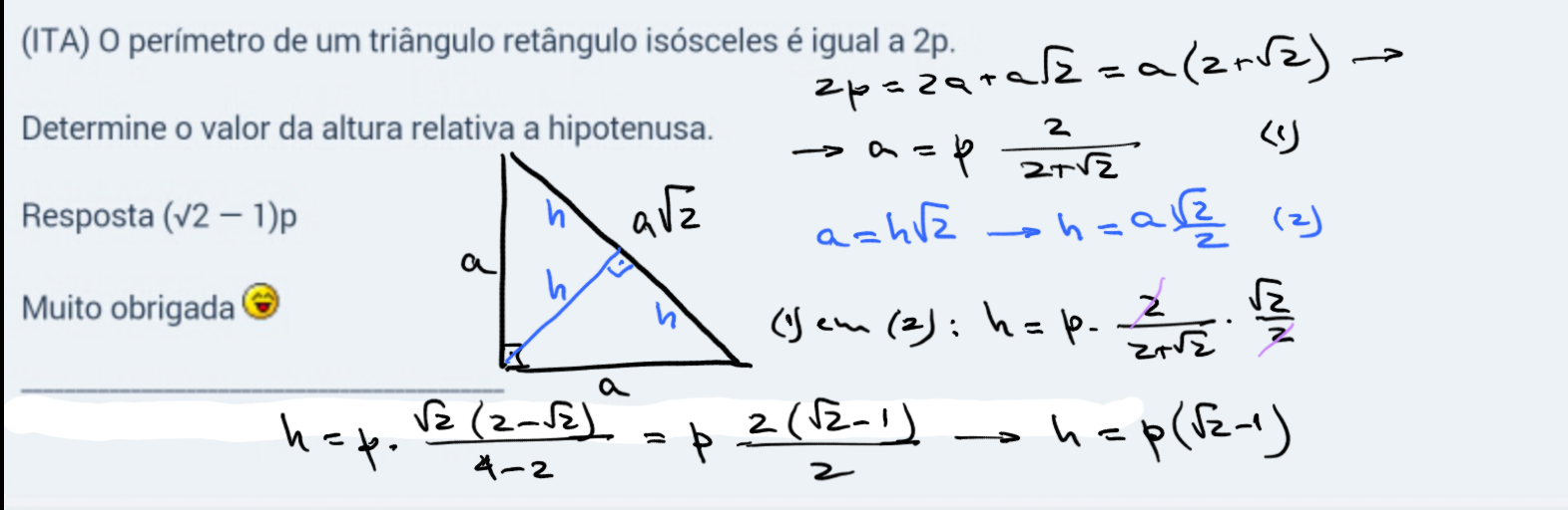 Como Se Calcula A Altura De Um Triângulo