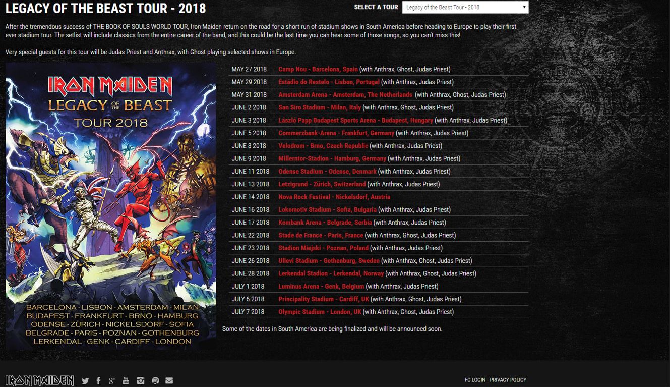 Iron Maiden - The Legacy Of The Beast Tour 2018 23hr95l