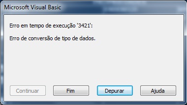 "Erro '3421'" "Erro de conversão de tipo de dados." Ajuda  2ms21bo