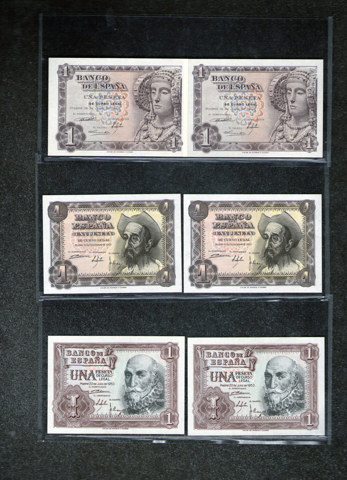 1 Peseta 1948-1951-1953 Pareja Correlativa Sin Serie 34gvsbo