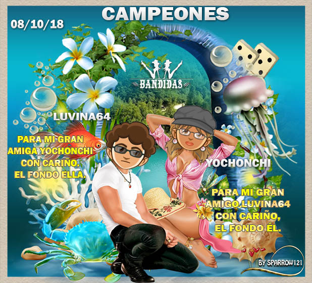 08/10/18 CAMPEONES:LUVINA64 Y YOCHONCHI- SUBCAMPEONES: LULYHH Y JORDICS 11w9dt1