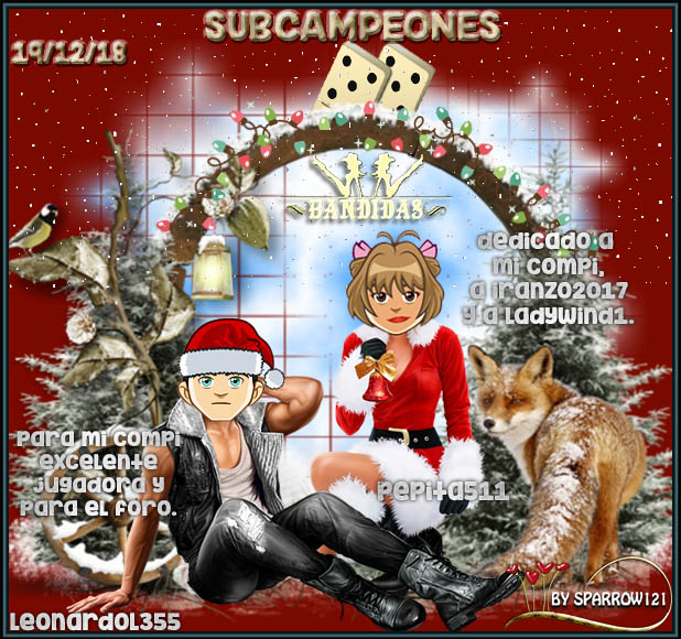 19/12/2018 CAMPEONES:LINDASARA22 Y DENNIS323 - SUBCAMPEONES:PEPITA511 Y LEONARDOL355 122gdfs