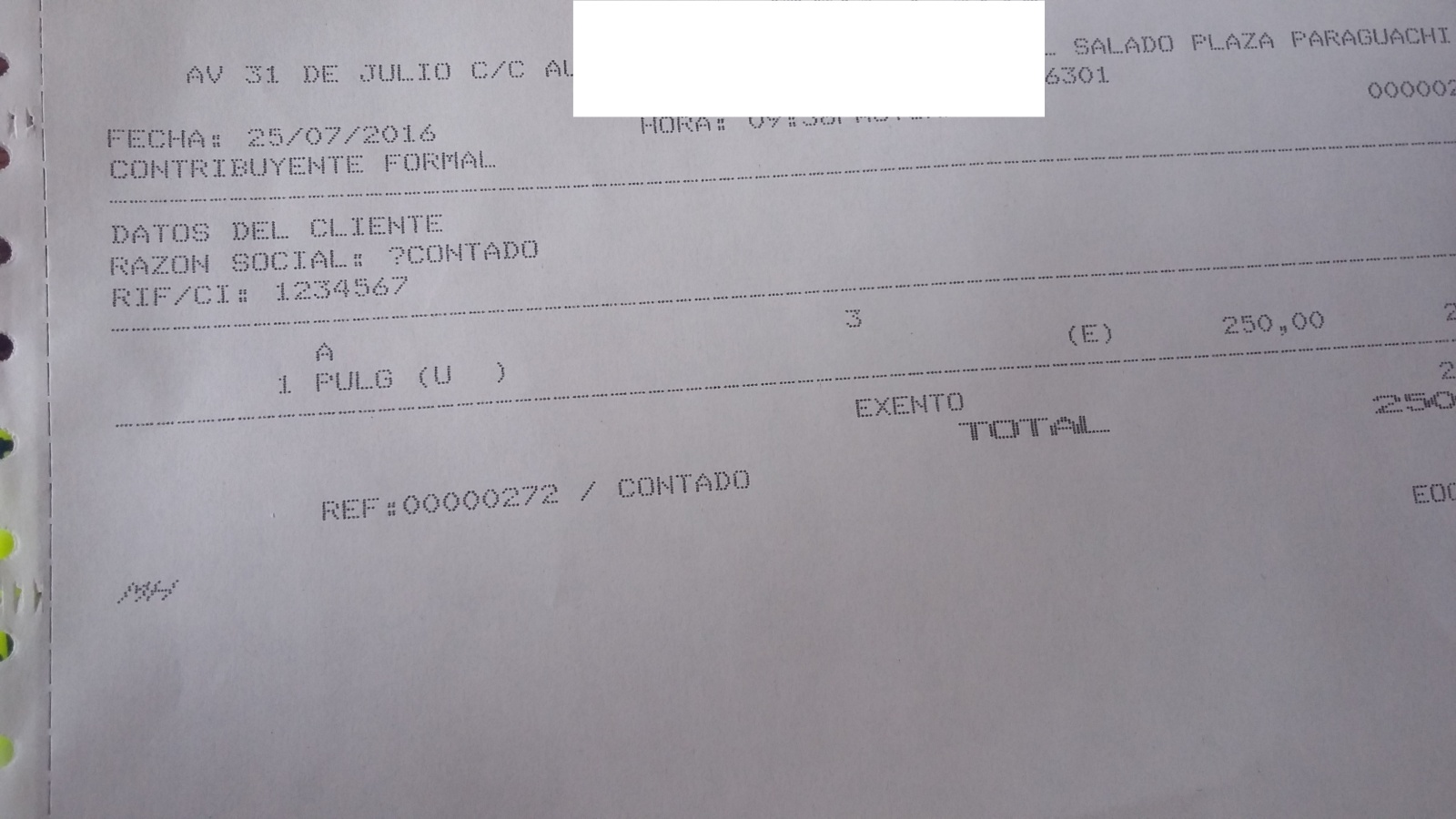 Error con impresora fiscal PNP PF-300-II