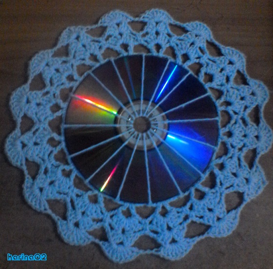 Tapete a Crochet con CD 2zz5kki