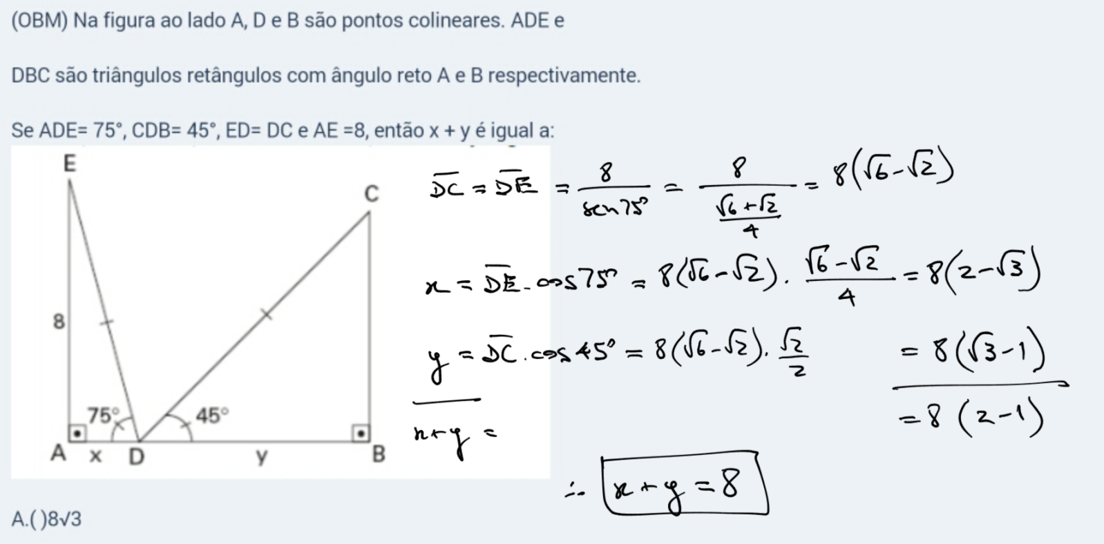 triângulos retângulos Vy5q13