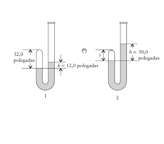 Leis dos gases: Altura do tubo em J X2qy5x