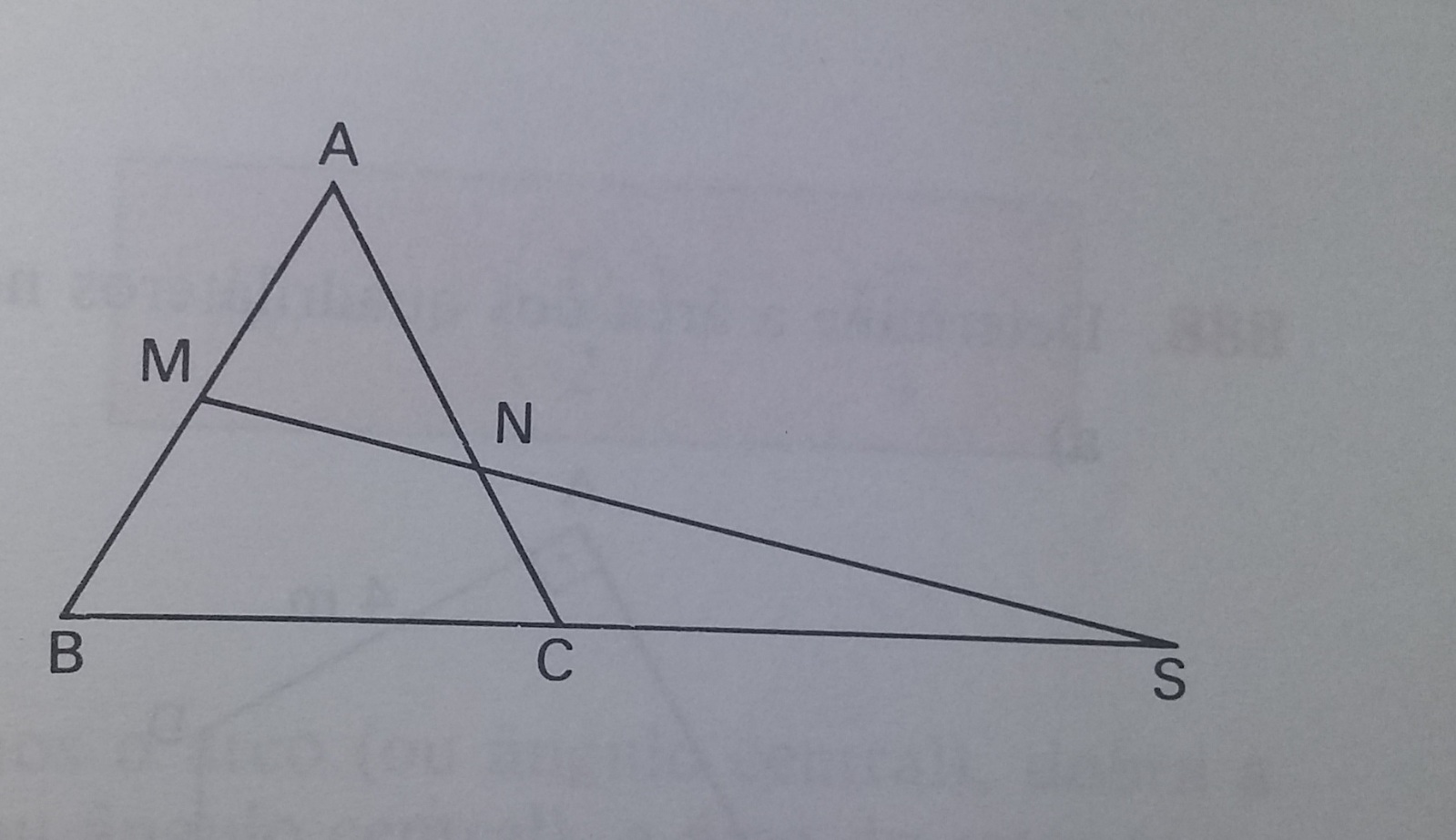 Calcule a área do quadrilátero BCMN. 2e16q2x