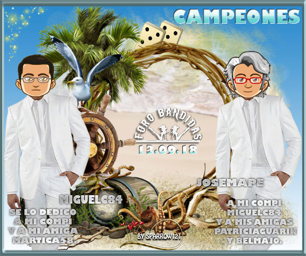 14/09/18 CAMPEONES: MIGUELC84 Y JOSEMAPE - SUBCAMPEONES:JORRIOCANIJO Y EVIKAX 2jdkw2r