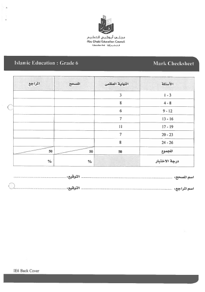 امتحان في التربية الاسلامية للصف السادس 2012-2013 2qnqzix