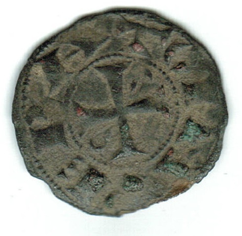 Dinero de Fernando II de León 1157 León. 30bl0nk