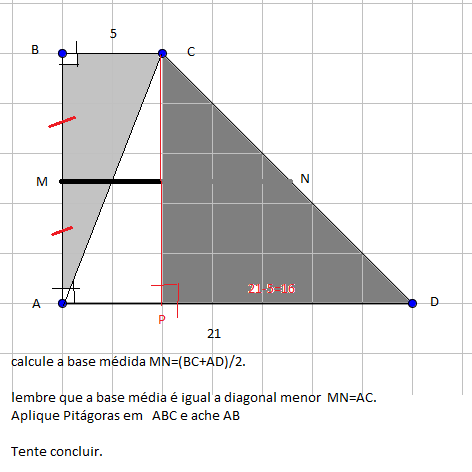 Trapézio Retângulo 3535ldc