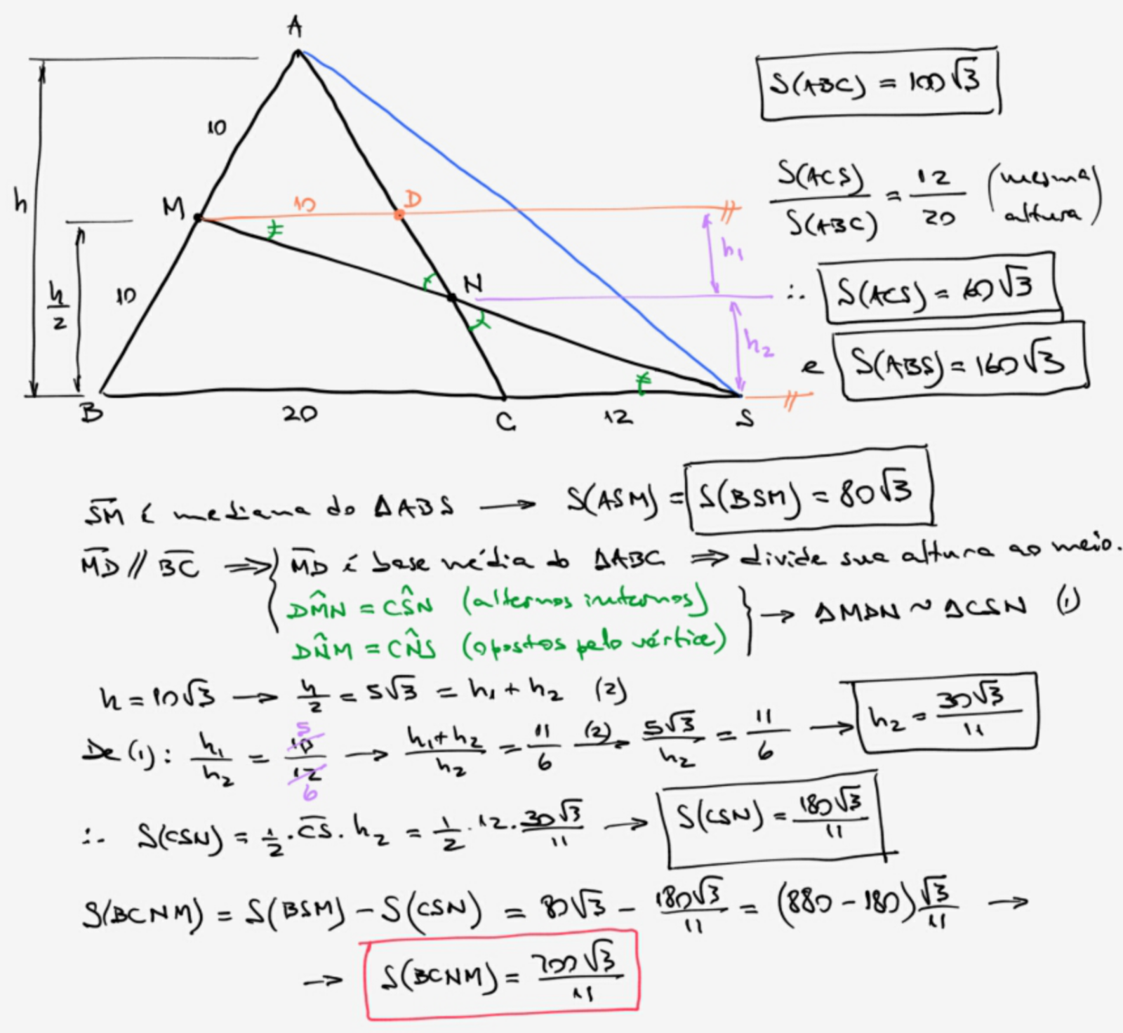 Calcule a área do quadrilátero BCMN. - Página 2 Awqcg8