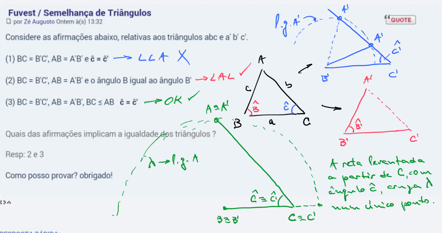 Fuvest / Semelhança de Triângulos Fw63v7