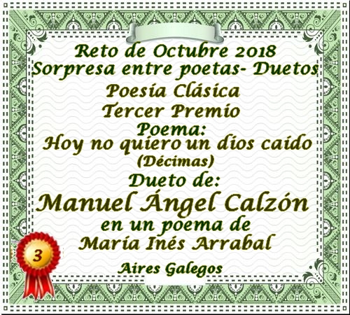 PREMIACIÓN DEL RETO DE OCTUBRE 2018/ SORPRESA ENTRE POETAS / DUETOS/ PASEN A RETIRAR SUS PREMIOS Y FELICITAR A LOS COMPAÑEROS Jgjdab