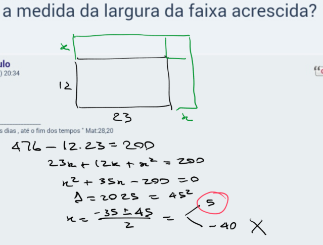 Área do retângulo  Nbrm6f