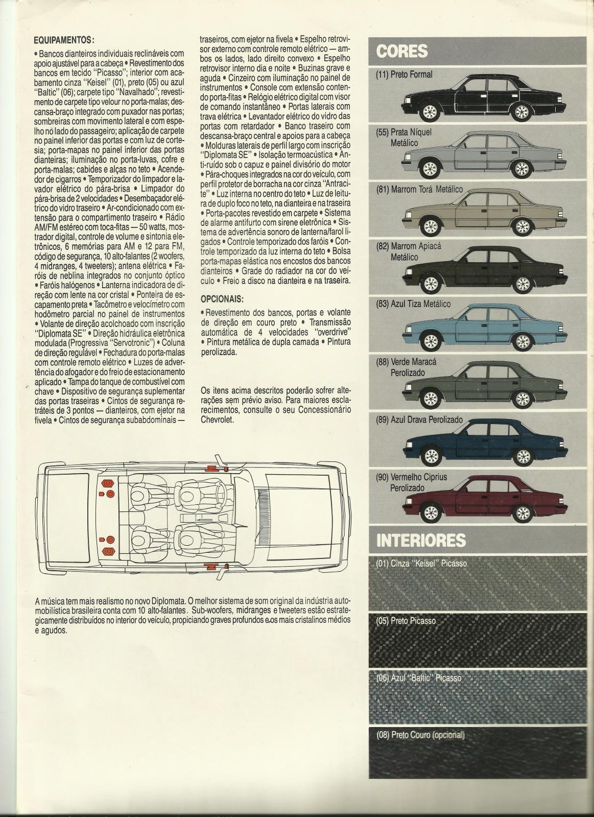 Folder lançamento opala 1991 Qras6o