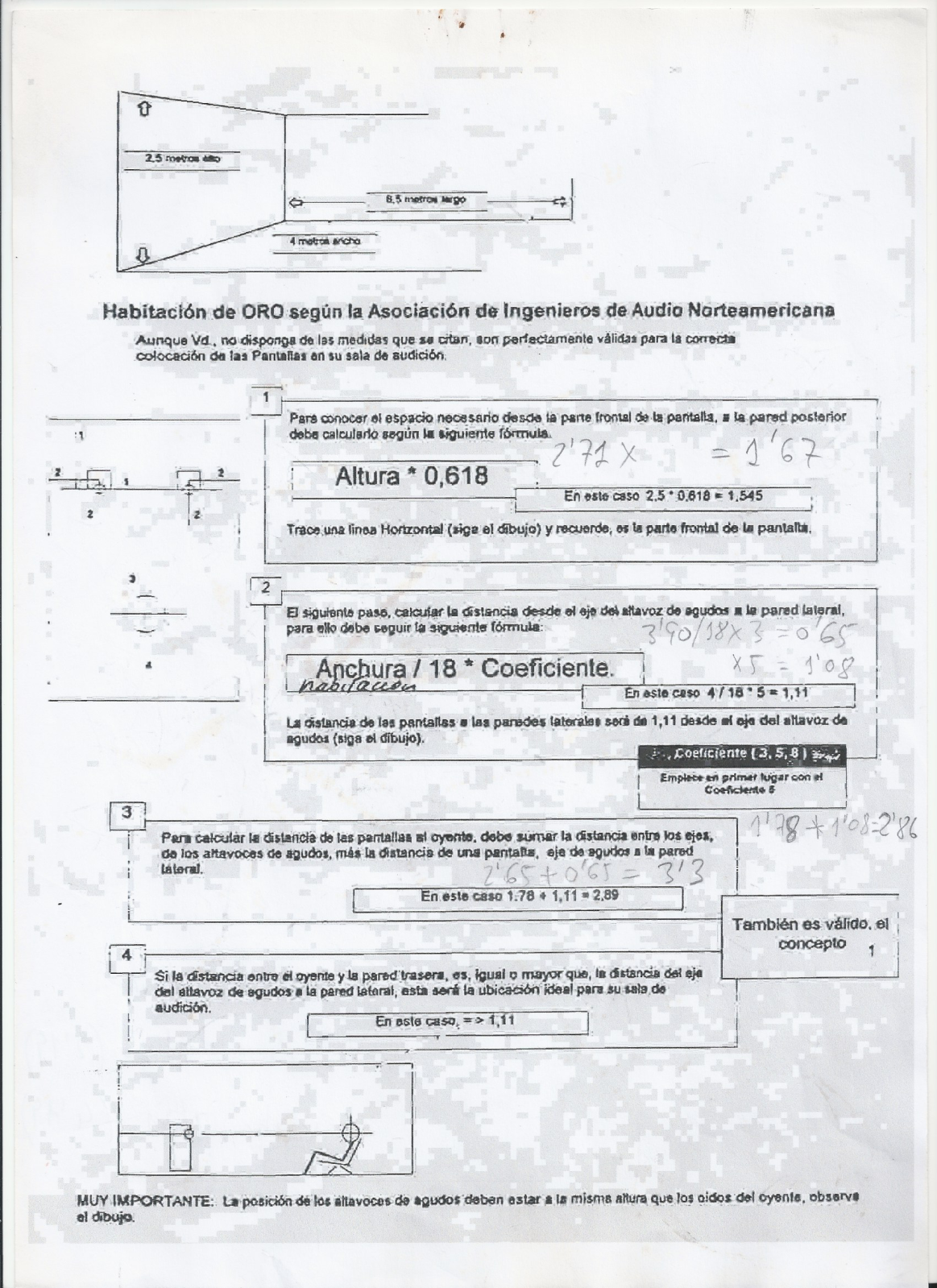 La pared de detrás de los altavoces Xgieo