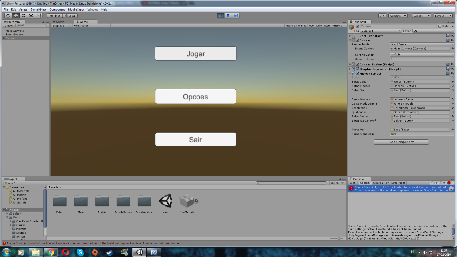 [TUTORIAL] MENU PRINCIPAL - UNITY 5 (5.3 ou superior) (Com UI) 2wqxtz6