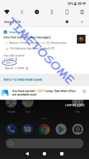 OPORTUNIDADE [Risco-Provado] Dino Park Game e outros Bots - Telegram - WindowsPC/Android/iOS - Paga por Bitcoin  Mr95ax