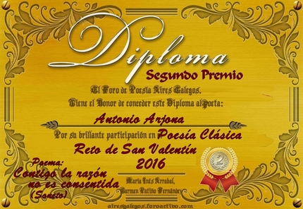 Premios de: Antonio Arjona 10y29sh