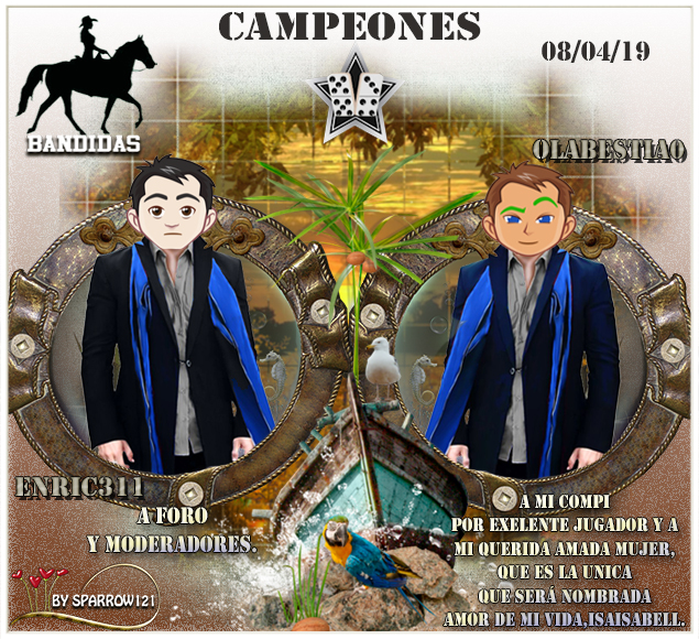 08/04/2019 CAMPEONES:0LABESTIA0 Y ENRIC311 - SUBCAMPEONES: OIRAMSYD Y CONNYBP 15wfqjq