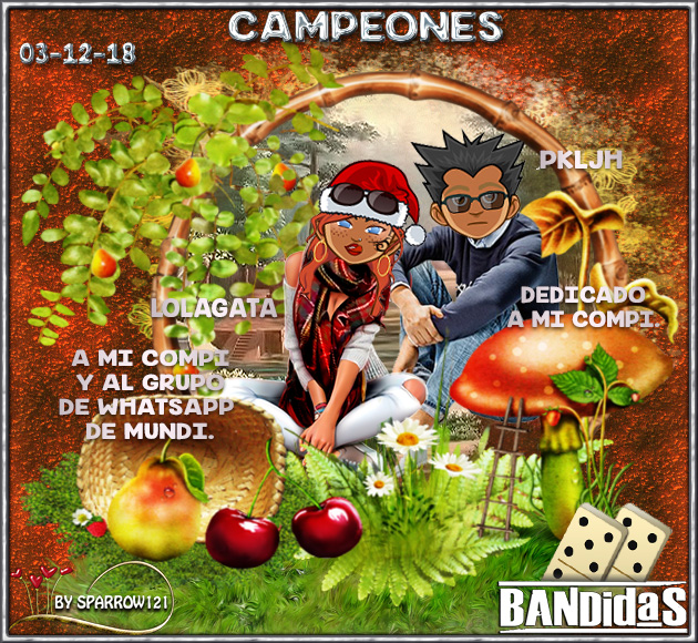 03/12/2018 CAMPEONES:LOLAGATA Y PKLJH - SUBCAMPEONAS:20JULIO2013 Y GUERRERA575 167s8es