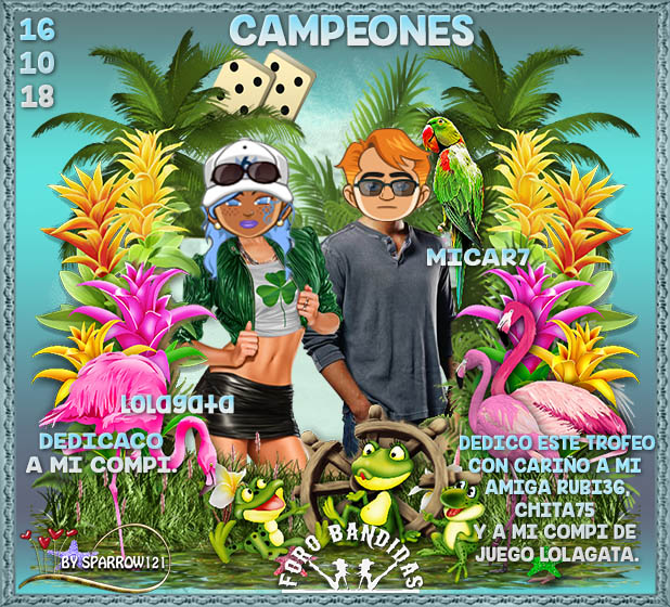 16/10/18 CAMPEONES:LOLAGATA Y MICAR7 - SUBCAMPEONES:LATINMAN3 Y LUISAF98855 2isczs7