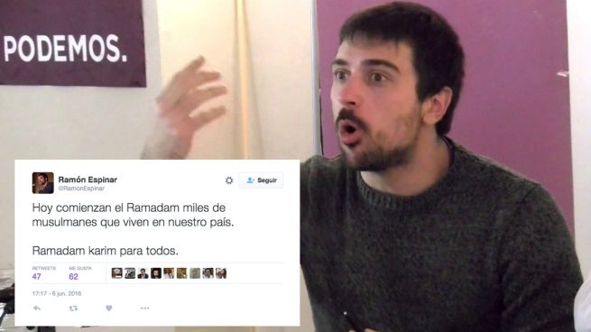 Ramón Espinar (PODEMOS) intenta felicitar el Ramadán y se equivoca Esptweet-655x368