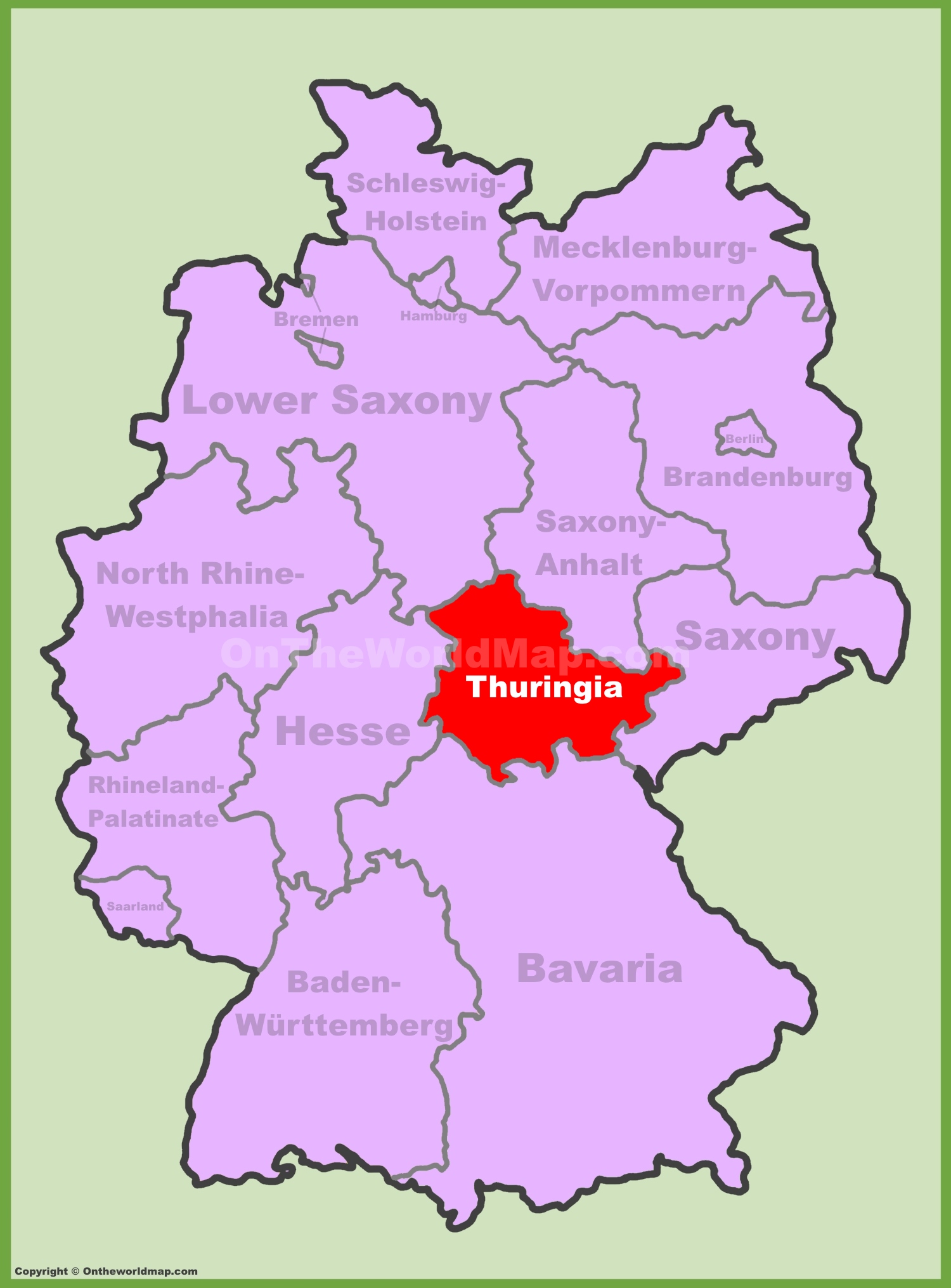 Njemačka ima problem , iz Europe im dolazi premalo kvalificiranih radnika - Page 2 Thuringia-location-on-the-germany-map