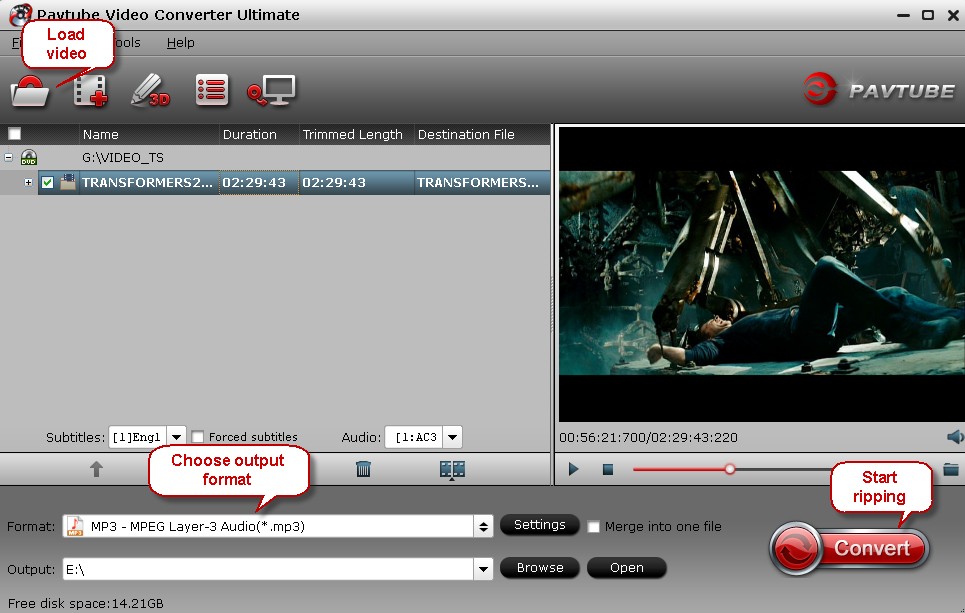 Get a Audio Extractor to extract audio from video for Audio Player Video-to-audio-removal